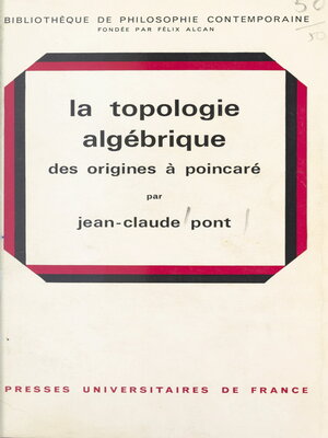 cover image of La topologie algébrique